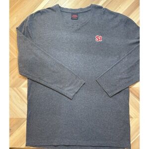 Sports Illustrated T Shirt Mens XL Gray Thermal Waffle Knit L/S Winter Layer Ski